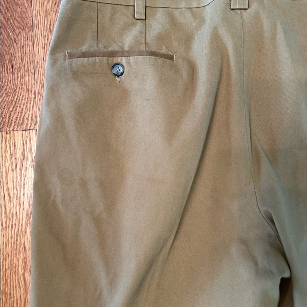 Kevin's Khaki Tailored Field Pants, 5-Pocket Style, Leather Trim, 36 X 34 - Picture 10 of 11